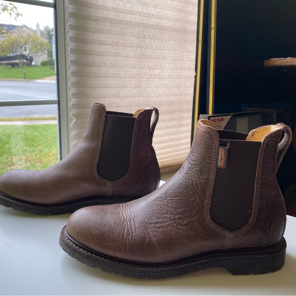 Patagonia Dark Brown Leather Work Boots Womens